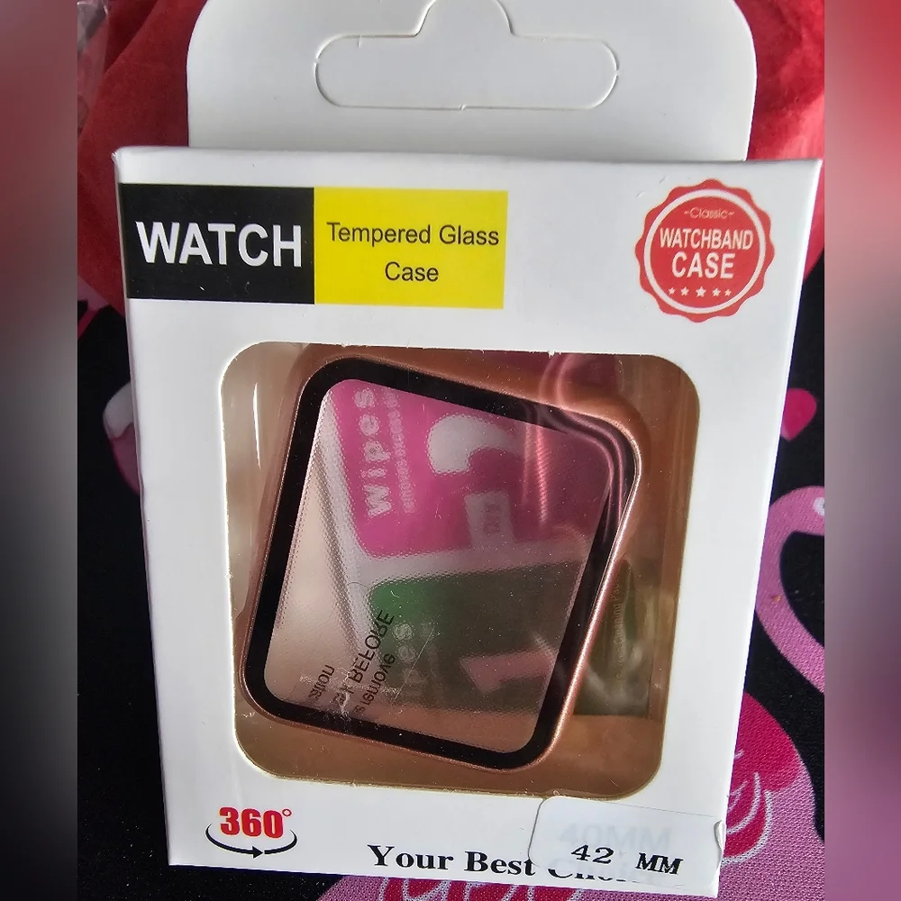 Smart Watch Tempered Glass Case 42 mm-Various Colors- NIB
